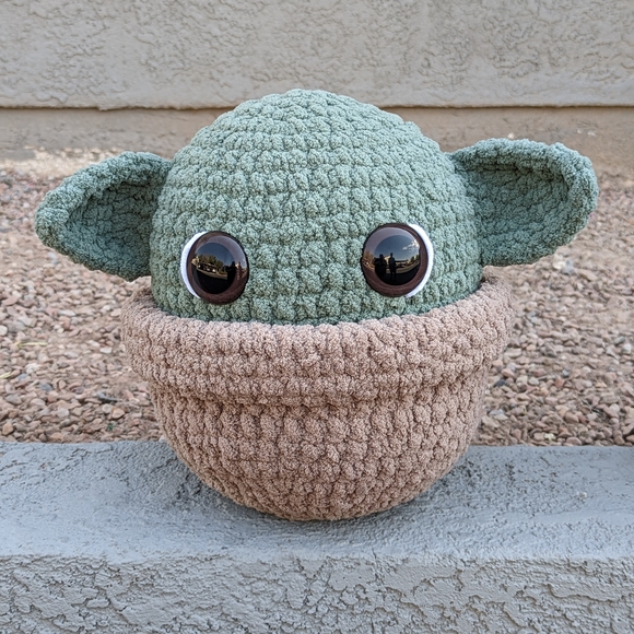 Hand Crafted Other - Handmade Handcrafted Crocheted Crochet Grogu Baby Yoda Plushie Squishmallow